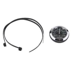 Motorcycle Bike Dial Clock Watch Thermometer Hygrometer Thermometer - Black| Motors | Parts & Accessories |1 Piece Meter