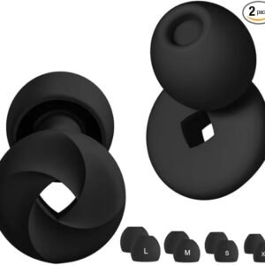 1 Pairs Ear Plugs for Sleeping Noise Cancelling, Earplugs for Swimming,Rave,Work,Motorcycle,Sleep Snoring,Airplanes,High-Fidelity 16 Silicone Reusable Ear Tips