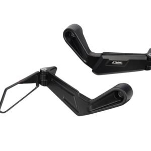 Motorcycle Lever Guard with Integrated Rear View Mirrors Universal Fit