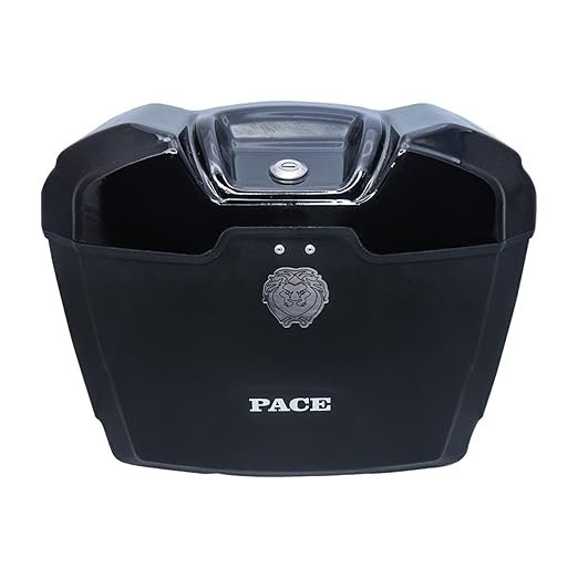 51-P5jxJcHL._SX522_ Universal Motorcycles Cruiser Bike Luggage Storage Side Box Holder with Lock, Heavy Duty Plastic & Fitment Clamp Compatible with All Bikes (Glossy Black | Set of 1) - Image 1