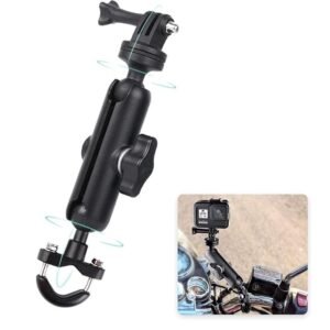 360°Motorcycle Bike Camera Holder Handlebar Mount Bracket 1/4 Metal Stand for GoPro Hero9/8/7/6/5/4/3+ Action Cameras Accessory(Cool Ballhead Arm Super Clamp Mount Multi)